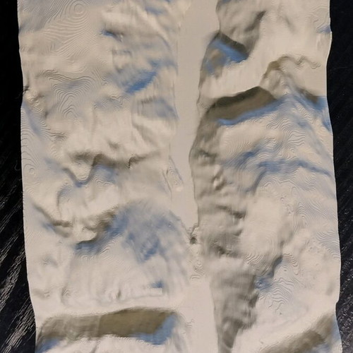 3D Printed Topographic Map made to order, PLA plastic