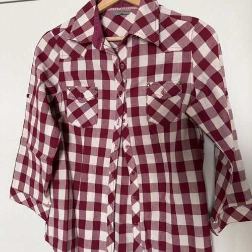 Fittiway Checked Shirt with Pockets Size 40 Used, Slim Fit