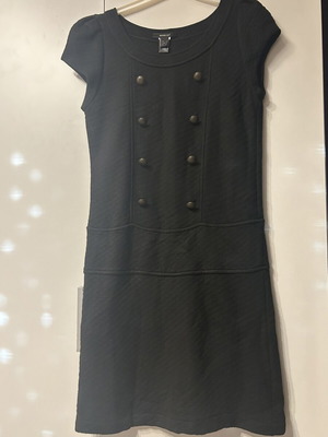 Mango black dress used, size M with button details