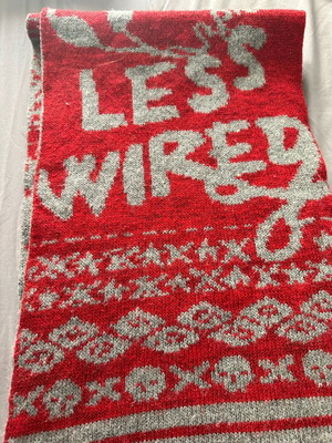 Diesel vintage wool scarf like new, grey and red