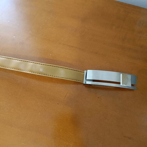 Brown Italian belt used, adjustable with silver buckle