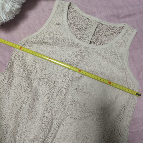 Blouse like new with coral buttons, beige, sizes S and M