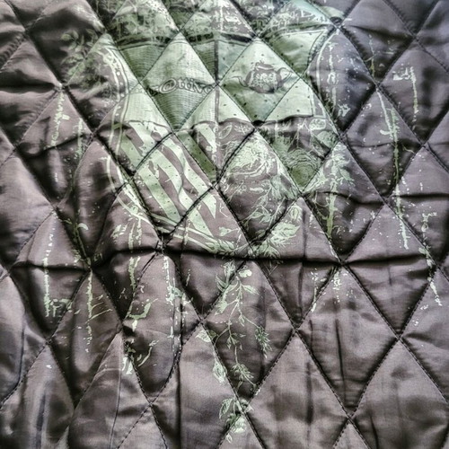 Attrativo vintage jacket with print like new, green, size S-M