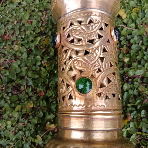 Moroccan brass Islamic art lamp like new