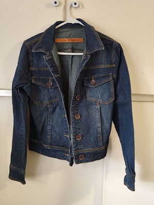 Pink Woman women's denim jacket used, blue, size Small