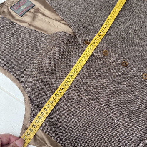Luciano Barbera men's 3-piece suit, brown herringbone