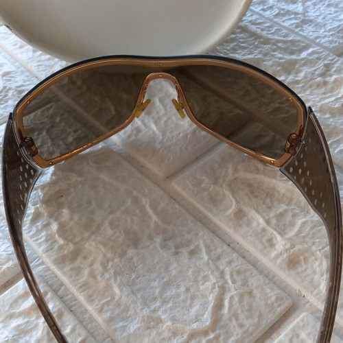 Dior mask sunglasses beige with case