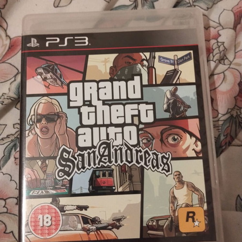 Grand Theft Auto San Andreas PS3 game with manual and map