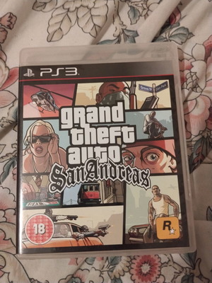 Grand Theft Auto San Andreas PS3 game with manual and map