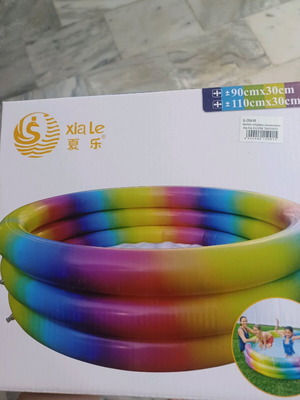 Rainbow inflatable kids pool new 90x30cm