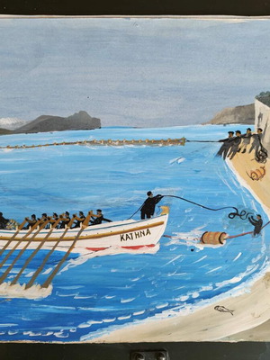 "ΚΑΤΗΝΑ", Διαμαντής Κέφης (1901 - 1977), Λαϊκός Ζωγράφος