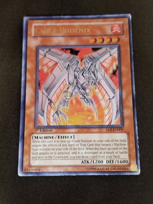 Cyber Phoenix YuGiOh card used, Ultimate Rare 1st Edition EOJ-EN009