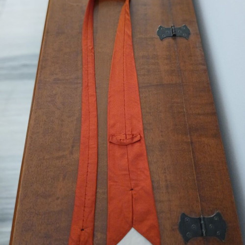 Tie used, Italian silk, brick red