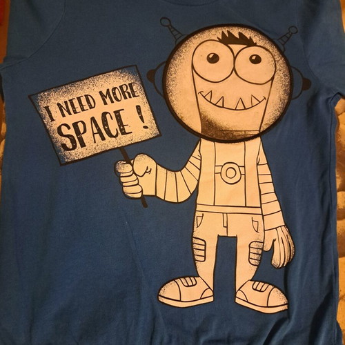 LC Waikiki Boys T-shirt size 7-8 years like new, blue with astronaut print