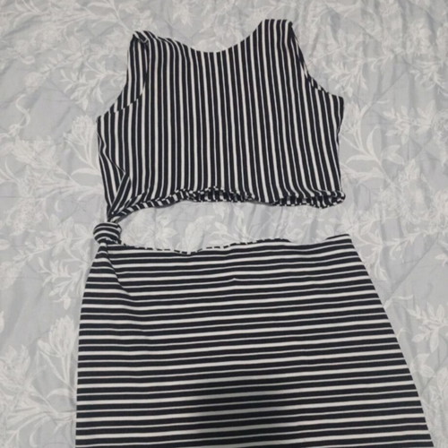Zara φόρεμα M/L μεταχειρισμένο, μαύρο και άσπρο