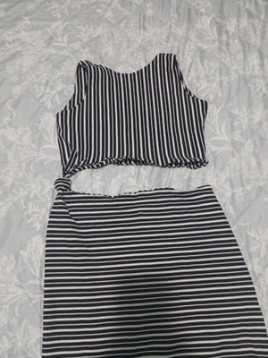 Zara φόρεμα M/L μεταχειρισμένο, μαύρο και άσπρο