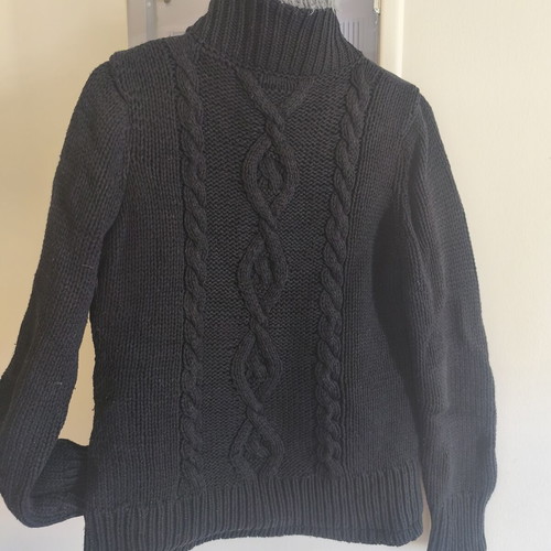 Tom Tailor men's jacket-sweater large slim with knit sleeves and quilted lining