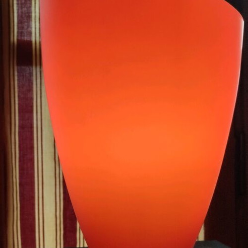 Lamp glass like new, fiery red vintage for E27