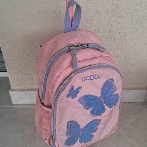 Polo Junior Little School Trolley Bag Pink with Bottle Holder 10lt like new