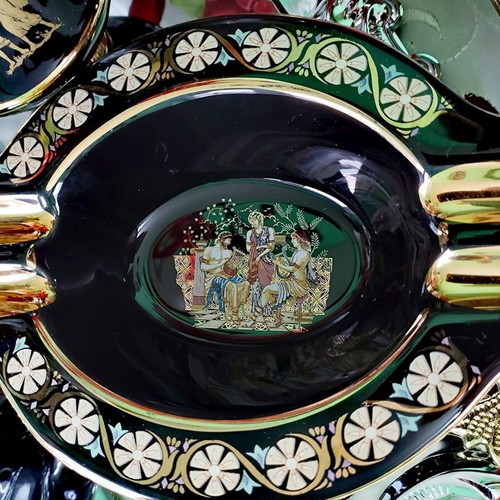 Fakiolas-Greece 24k Gold Collector's Set of Gilded Vessels New