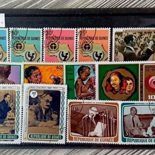 Guinea stamp card from 1960s and 1970s like new