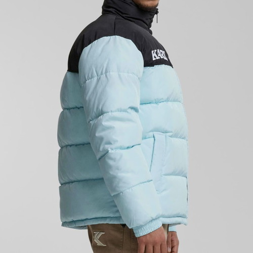 Karl Kani Retro Essential Puffer Jacket, black and blue, M-L