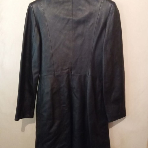 Leather women's coat Turkish made like new, black, size S