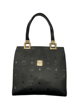 MCM nylon Visetos μαύρη τσάντα χειρός από καμβά μεταχειρισμένη