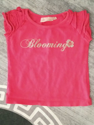 Bloooming blouse used, short-sleeve, red, size 98 cm