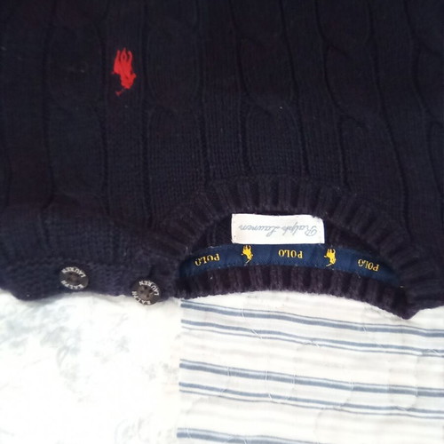 Polo Ralph Lauren baby knitted sweater used, dark blue, 18-24 months