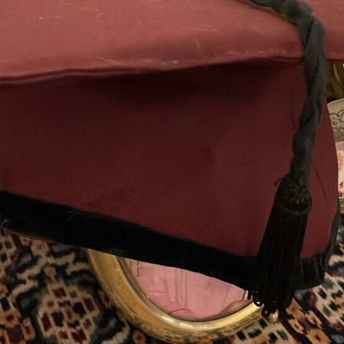 Student gown burgundy new with cap