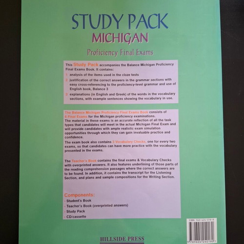 Balance - Michigan Proficiency used, 3 books and 2 cassettes