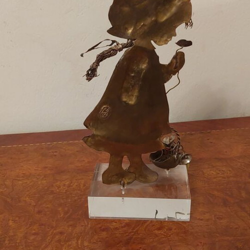 Metal sculpture "Niki" by Niki Art inspired by Sarah Kay, 28 cm