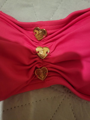 Juicy Couture bikini top like new, fuchsia color, adjustable tie