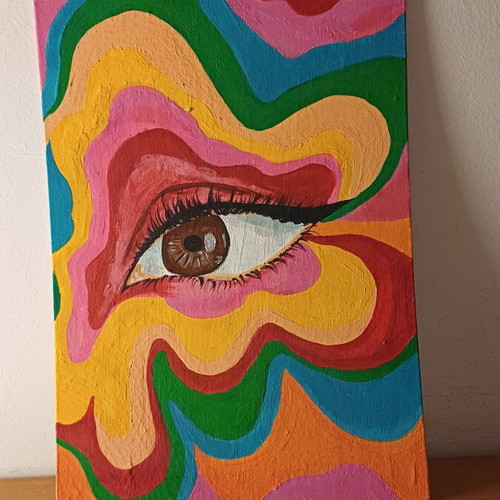 Handmade painting with acrylics 26×19 cm new