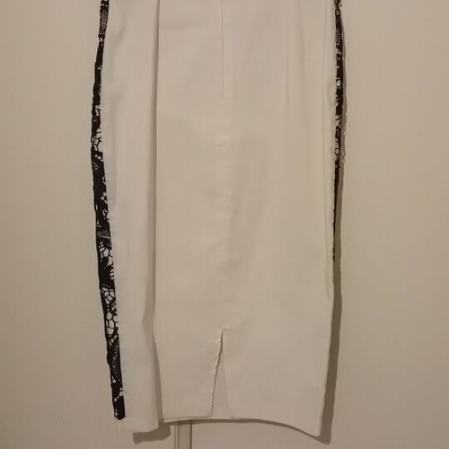 White dress with black lace Paper Dolls like new, size M