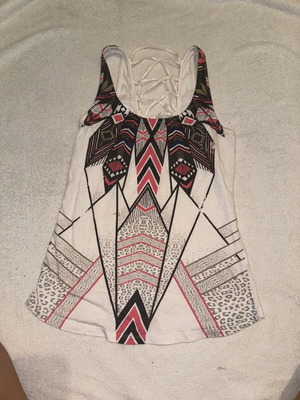 Boho blouse Bershka like new, size S, white multicolor