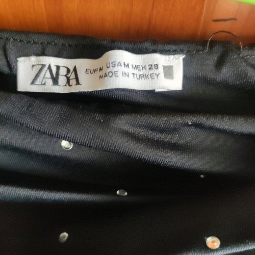 Top with rhinestones Zara black like new size M