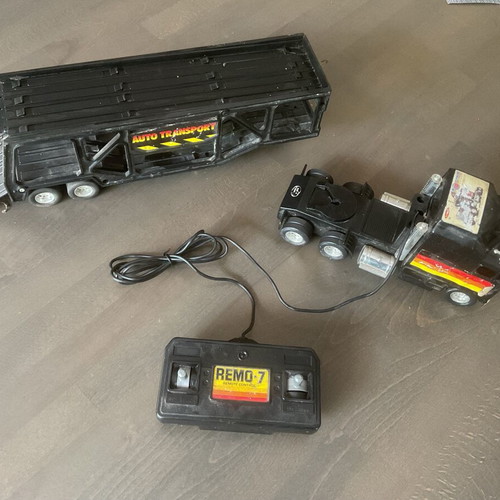 Retro plastic toy truck used from 1997, collectible