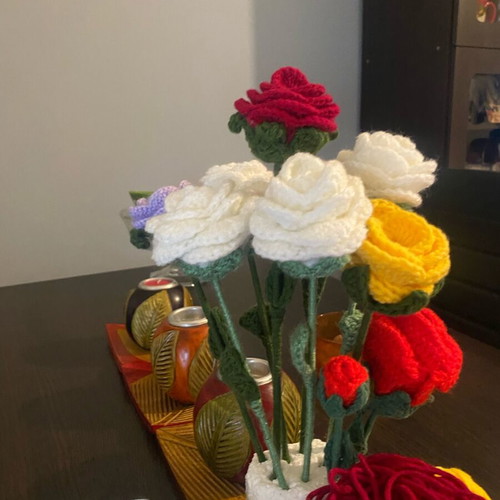 Crocheted flower bouquet new