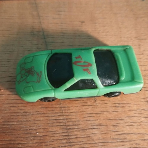 Vintage toy car used, green souvenir