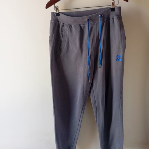 Zakcret men's sweatpants with waist drawstring, grey, size S