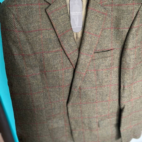 Samuel Windsor luxury men's blazer 100% wool new, green color