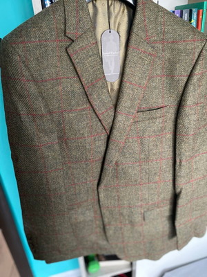 Samuel Windsor luxury men's blazer 100% wool new, green color