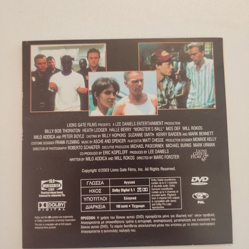 Monster's Ball DVD new, romantic drama with subtitles