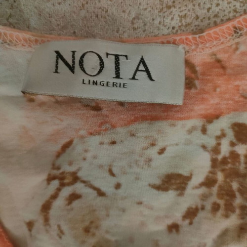Nota Lingerie cotton nightdress like new, white and peach leopard print