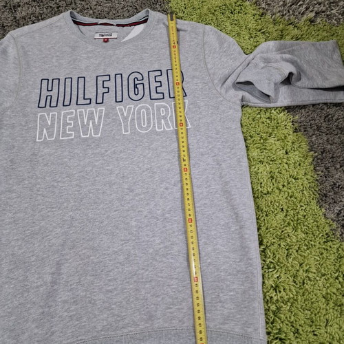 Tommy Hilfiger men's cotton sweatshirt size M like new, gray and blue