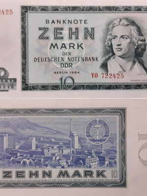 German Democratic Republic 10 Mark Banknote 1964 new
