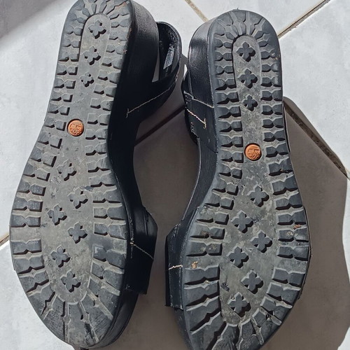 Timberland sandals size 38.5 used, black leather, 5cm heel