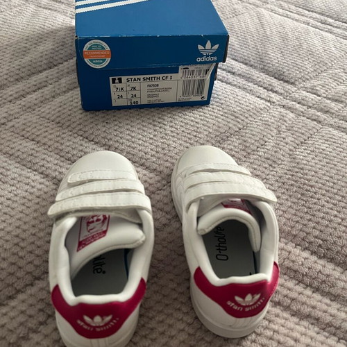 Stan Smith CF I No 24 Adidas athletic shoes used white pink